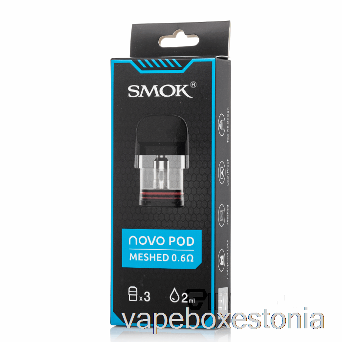Vape Box Estonia Smok Novo Asenduspadrunid 0,6ohm Novo Pods